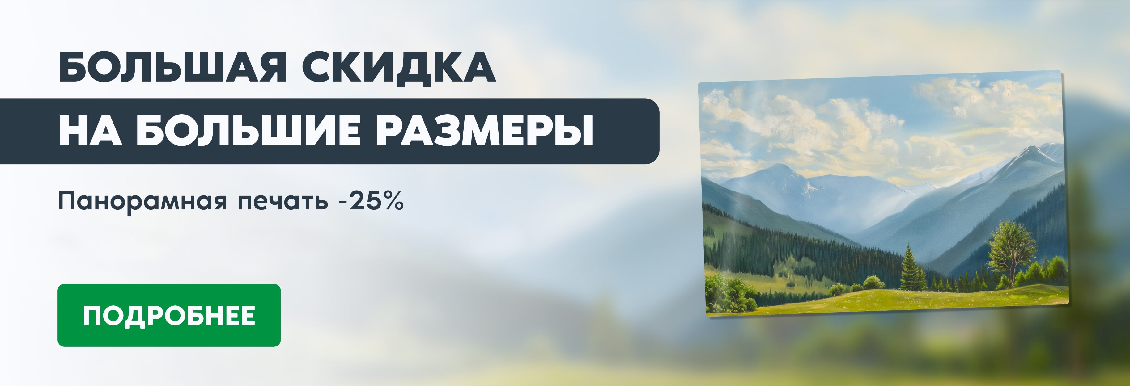 Скидка 25% на панорамы