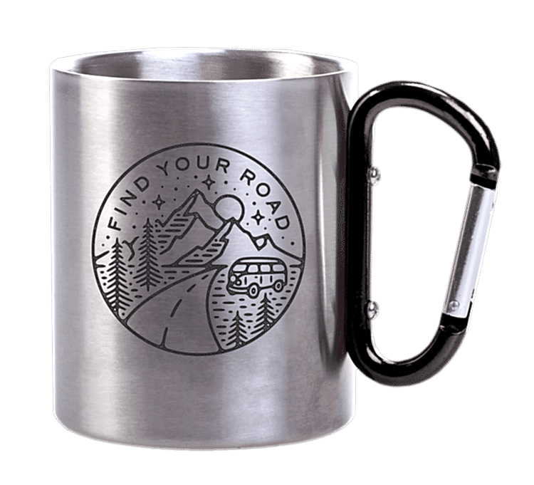 Металлическая кружка с карабином