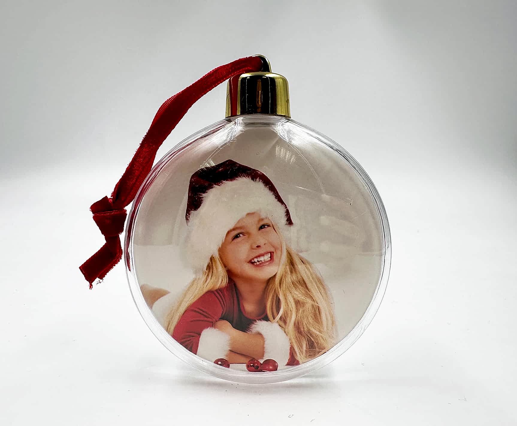 Ёлочная игрушка шар плоский